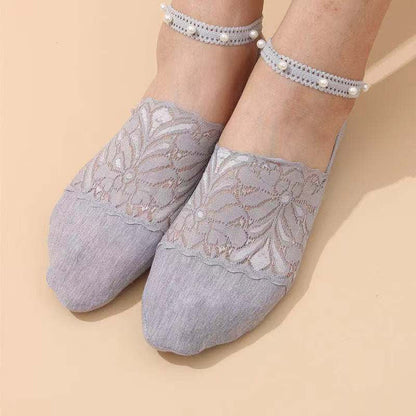 Avelena | Perlen Spitze Socken