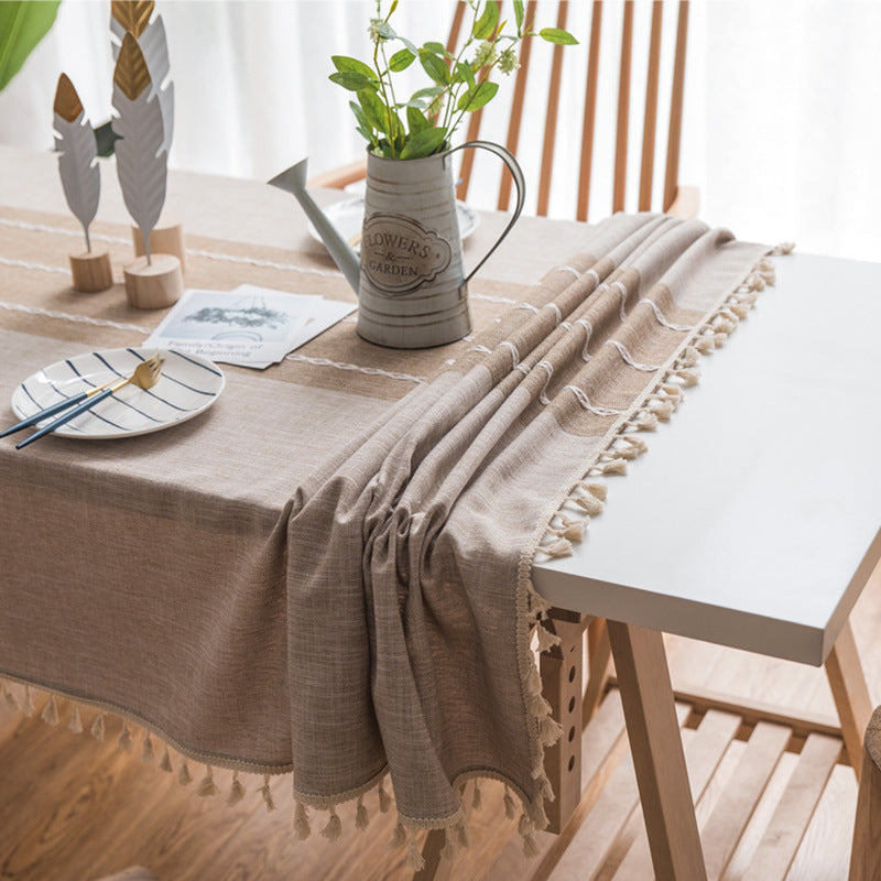 Avelena | Wasserdicht Ölbeständig Rechteckige Tischdecke Baumwolle Leinen Faltenresistente Tischdecke für Küche Esszimmer Buffet Party