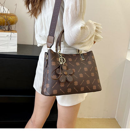 Avelena | Vintage Handtasche für Damen | Blumendruck | PU-Leder