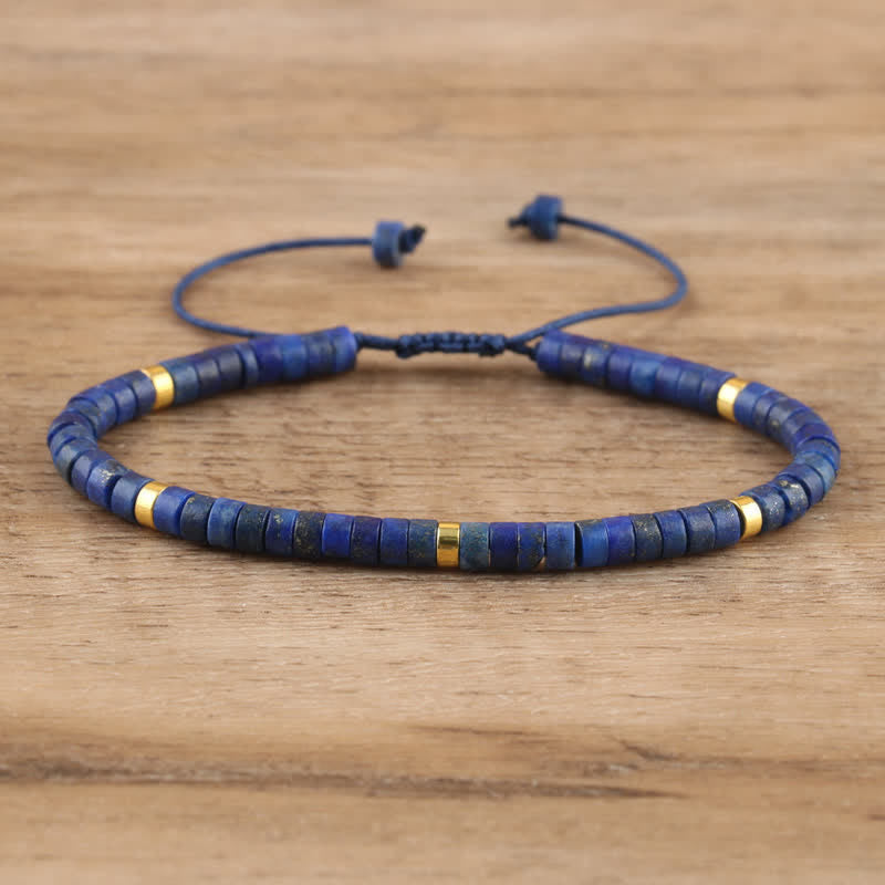 Avelena | Geflochtenes Armband mit 2,4 Mm Natursteinrollen Seraphina