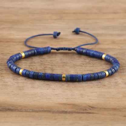 Avelena | Geflochtenes Armband mit 2,4 Mm Natursteinrollen Seraphina