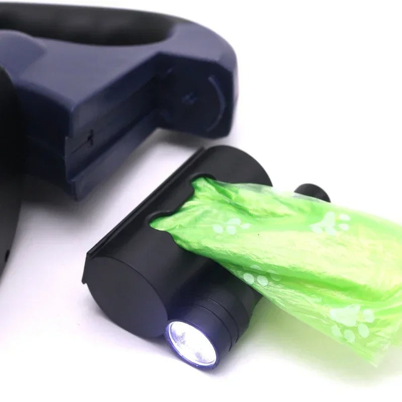 Avelena | Duo Doppelleinen für Hunde mit Led und Taschenhalter