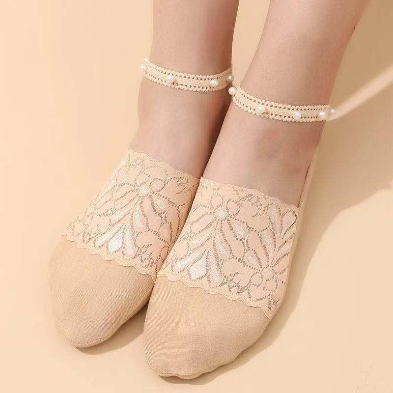 Avelena | Perlen Spitze Socken
