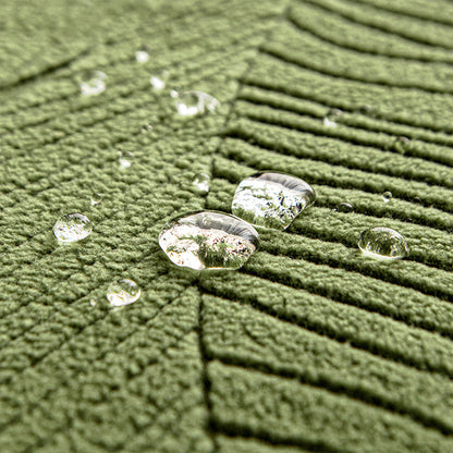 Avelena | Modernes Blatt Jacquard Wasserdicht Anti-Kratzer Stretch Vollüberzug Sofaüberzug