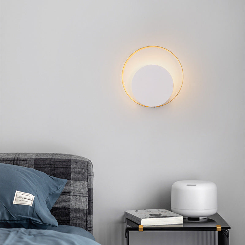 Avelena | Moderne Minimalistische Eisen Kreis Ring 1-Licht Wand Sconces Lampe Für Schlafzimmer