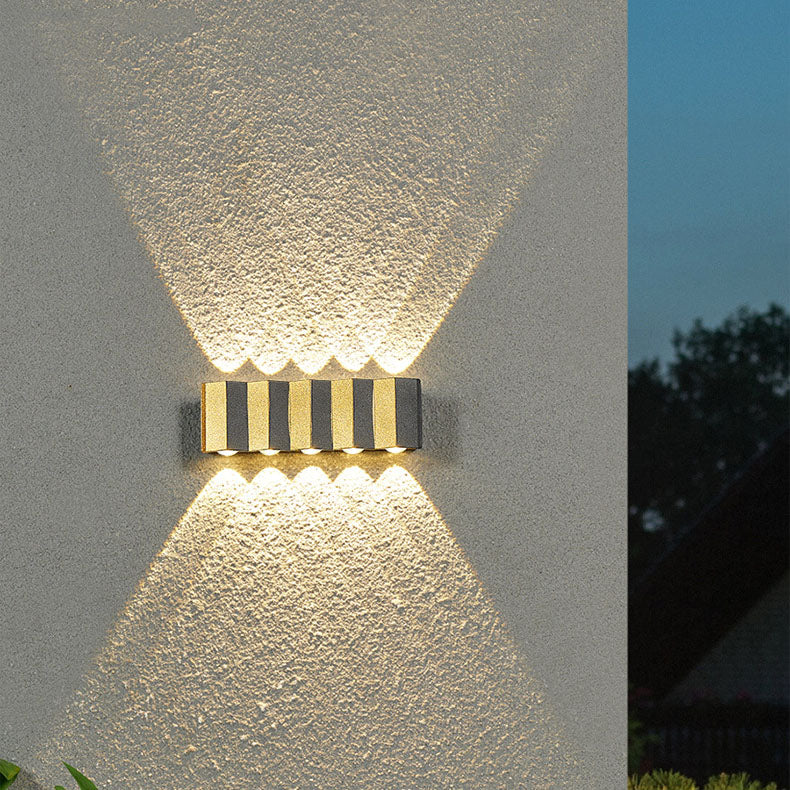 Avelena | Modernes Licht Luxus Golden Aluminium Outdoor wasserdichte Terrasse LED Wandleuchte Lampe