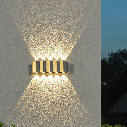Avelena | Modernes Licht Luxus Golden Aluminium Outdoor wasserdichte Terrasse LED Wandleuchte Lampe