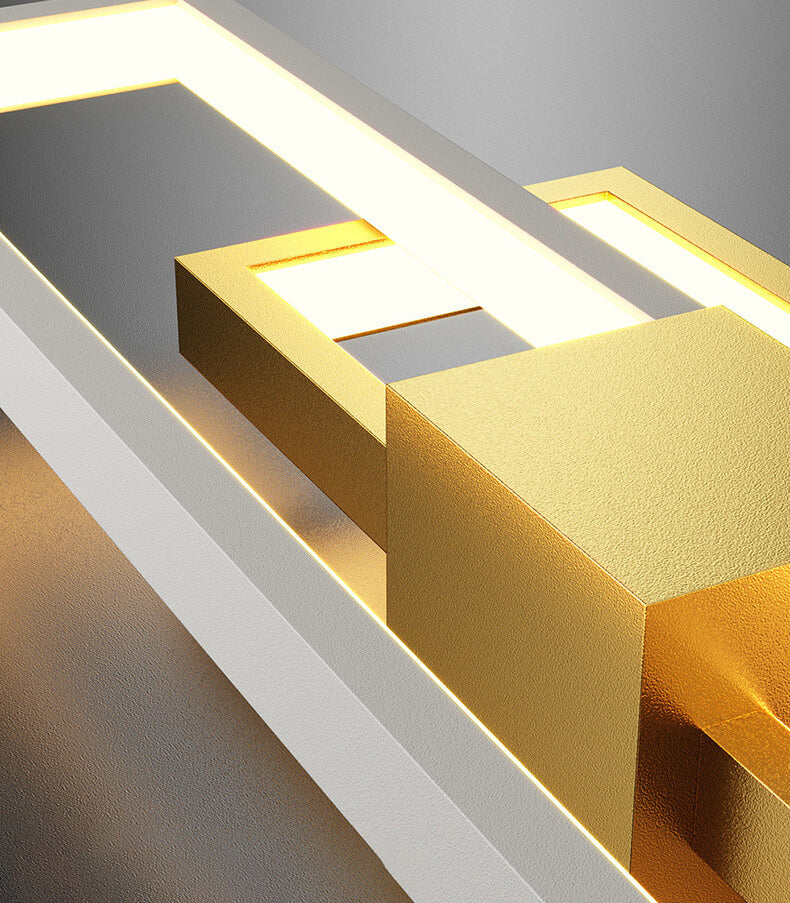 Avelena | Minimalistische Kreative Quadratische Rahmen Eisen Silikon LED Wandlampe