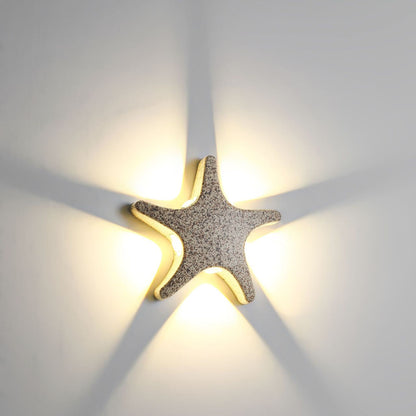 Avelena | Zeitgenössische Einfachheit Aluminium Seestern Design LED wasserdichte Wandlaterne Lampe für Außenterrasse