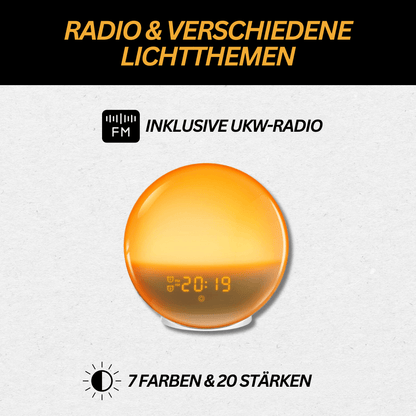 Avelena | Lichtwecker mit Radio & Naturgeräuschen Glowrise