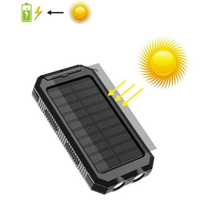 Avelena | 2x 500000mAh Solar Ladegerät Wasserdicht Power Bank Extern