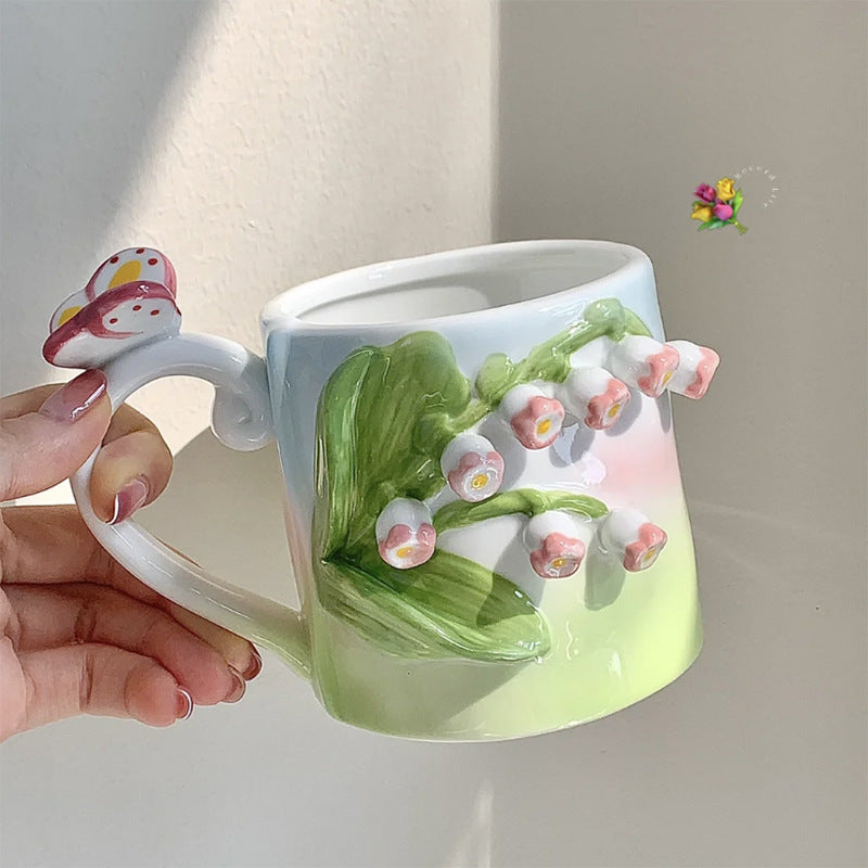 Avelena | Frendorf 3D Floral Handbemalte Tasse