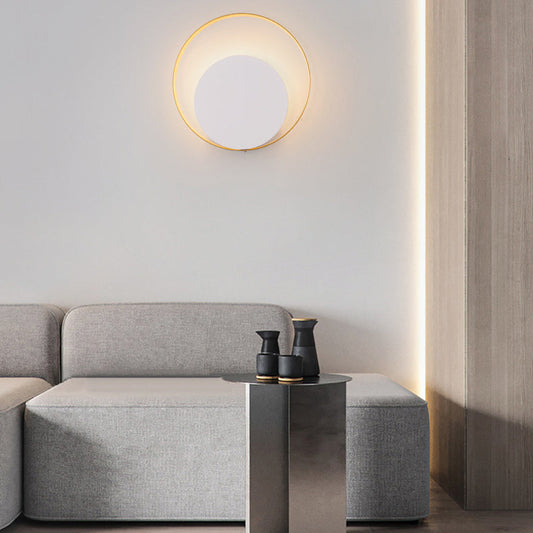 Avelena | Moderne Minimalistische Eisen Kreis Ring 1-Licht Wand Sconces Lampe Für Schlafzimmer