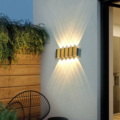 Avelena | Modernes Licht Luxus Golden Aluminium Outdoor wasserdichte Terrasse LED Wandleuchte Lampe