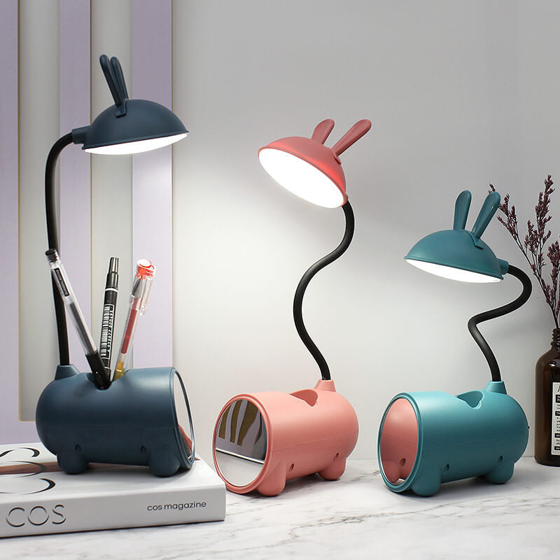 Avelena | BunnyGlow Kreative LED Touch-Lampe mit Stifthalter | USB-Ladefunktion | Schreibtischlampe | Kinderzimmer Deko