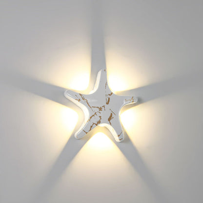Avelena | Zeitgenössische Einfachheit Aluminium Seestern Design LED wasserdichte Wandlaterne Lampe für Außenterrasse