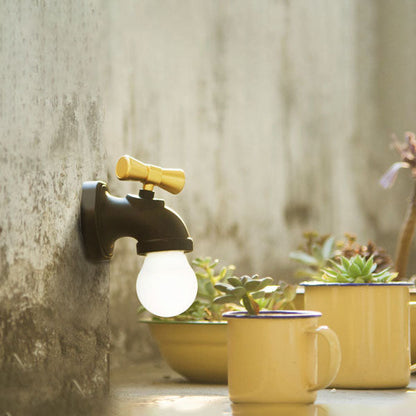 Avelena | Moderne kreative Wasserhahn ABS PC USB LED Nachtlicht Wandleuchte Lampe