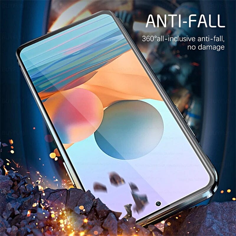 Avelena | Magnetisches gehärtetes Glas doppelseitige Handyhülle für Samsung