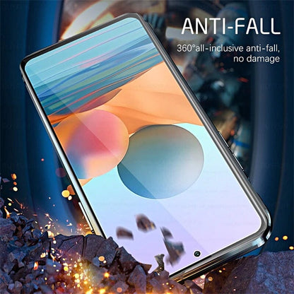 Avelena | Magnetisches gehärtetes Glas doppelseitige Handyhülle für Samsung
