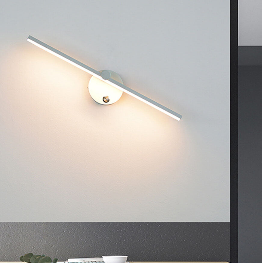 Avelena | Nordic Minimalist Aluminium Lange Bar Schalter LED Spiegel Wandleuchte Lampe