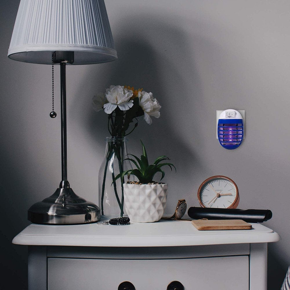 Avelena | 4 Stk Bug Zapper Plug-In Elektrisch Fliegen Schädlingsfang Innen, Mücken Led Licht Für Terrassen, Schlafzimmer, Küche, Büro Elektronischer Insektenvernichter
