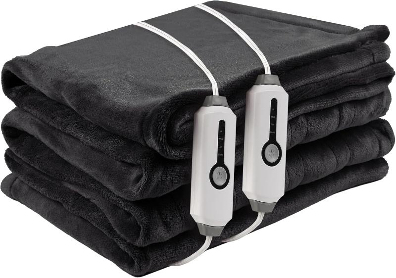 Avelena | Heizbare Elektrische Wurfdecke, Kuschelige Fleece Wärmendecke Mit 4 Wärmeleveln