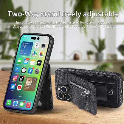 Avelena | Taschenbuchhülle Mit Reißverschluss Und Kreditkartenhalter Für Iphone