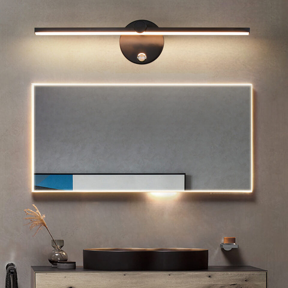 Avelena | Nordic Minimalist Aluminium Lange Bar Schalter LED Spiegel Wandleuchte Lampe