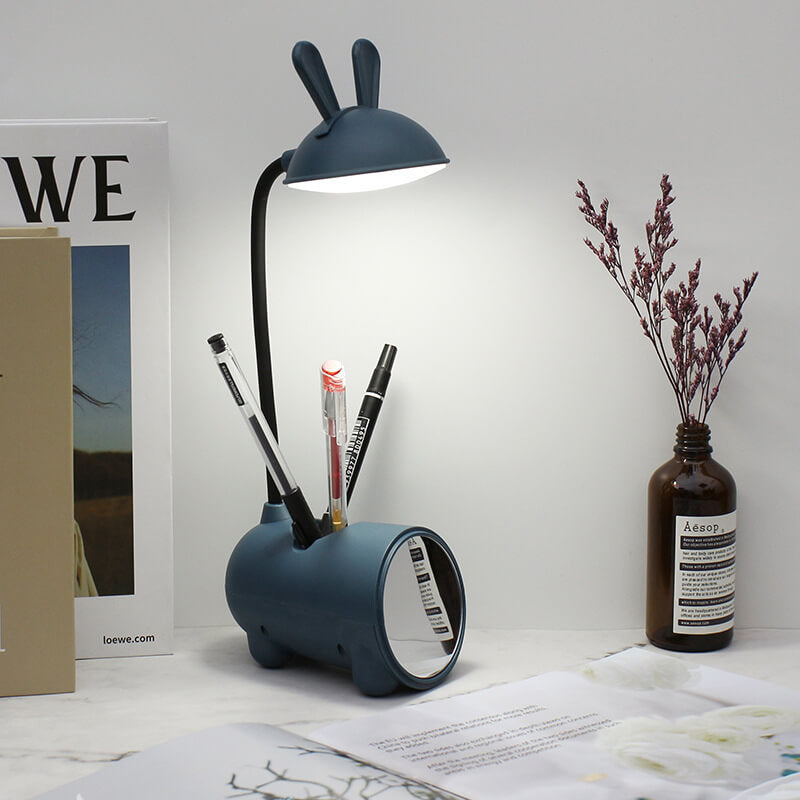 Avelena | BunnyGlow Kreative LED Touch-Lampe mit Stifthalter | USB-Ladefunktion | Schreibtischlampe | Kinderzimmer Deko