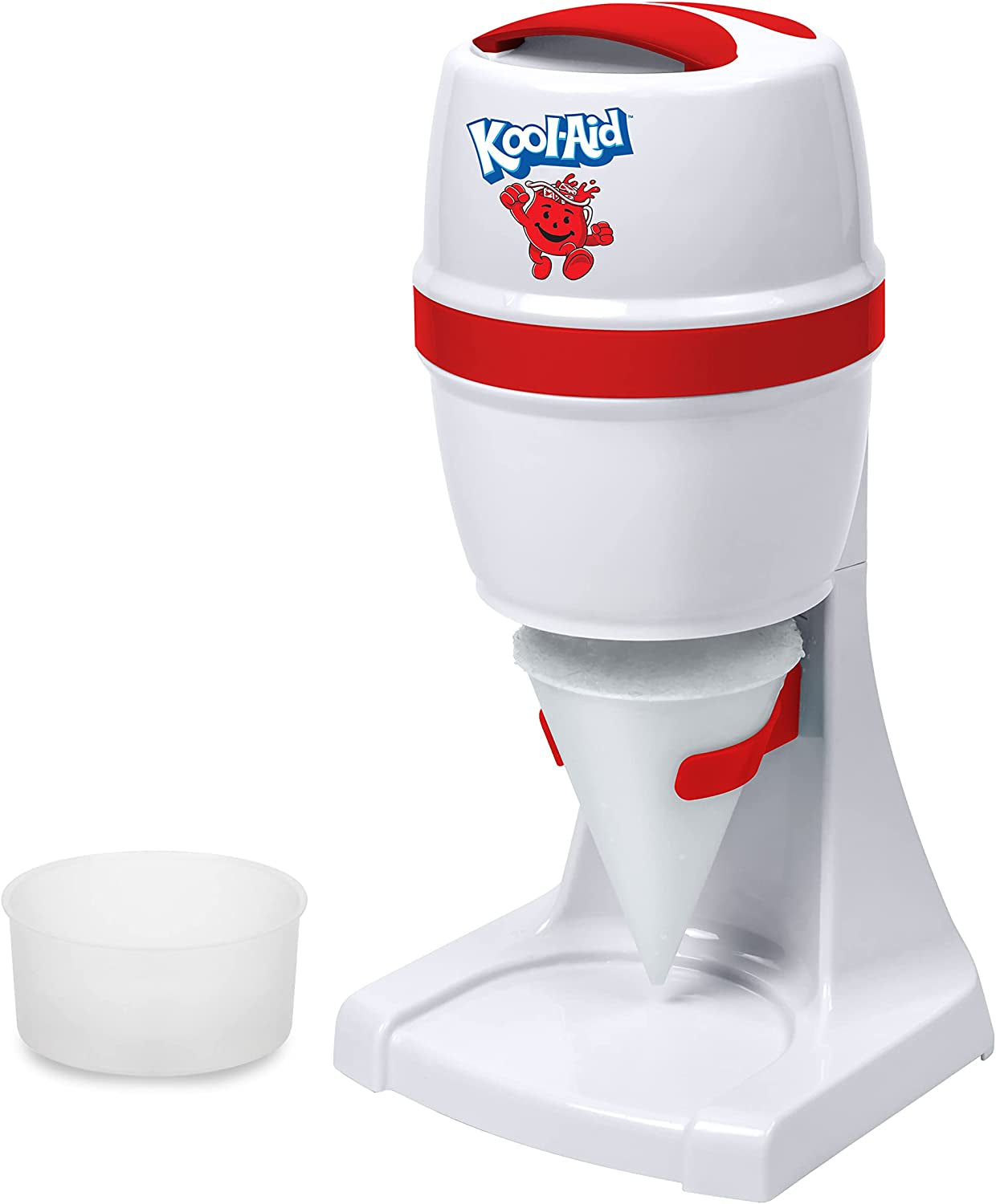Avelena | Elektrische Hawaiian Tisch Snow Cone Maschine, Raspel Eis Maschine Inklusive 1 Wiederverwendbarem Plastikbecher Und Eisformen, Weiß/Grün