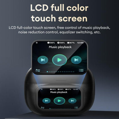 Avelena | Clip-On Ohr LCD Vollfarb-Touchscreen Audio Drahtlose Kopfhörer