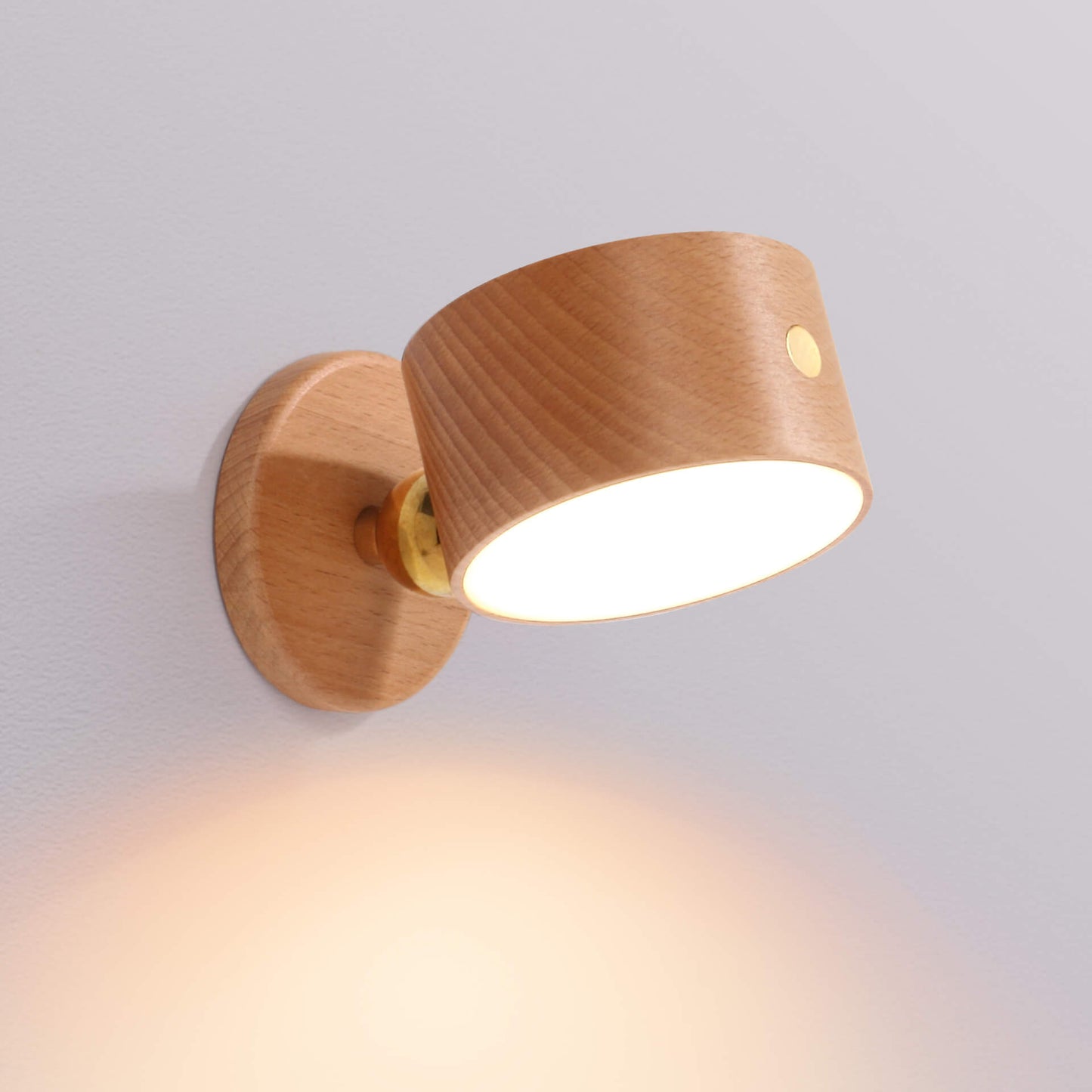 Avelena | Einfache Holz USB wiederaufladbare Touch-Magnet LED Nachtlicht Wand Sconce Lampe