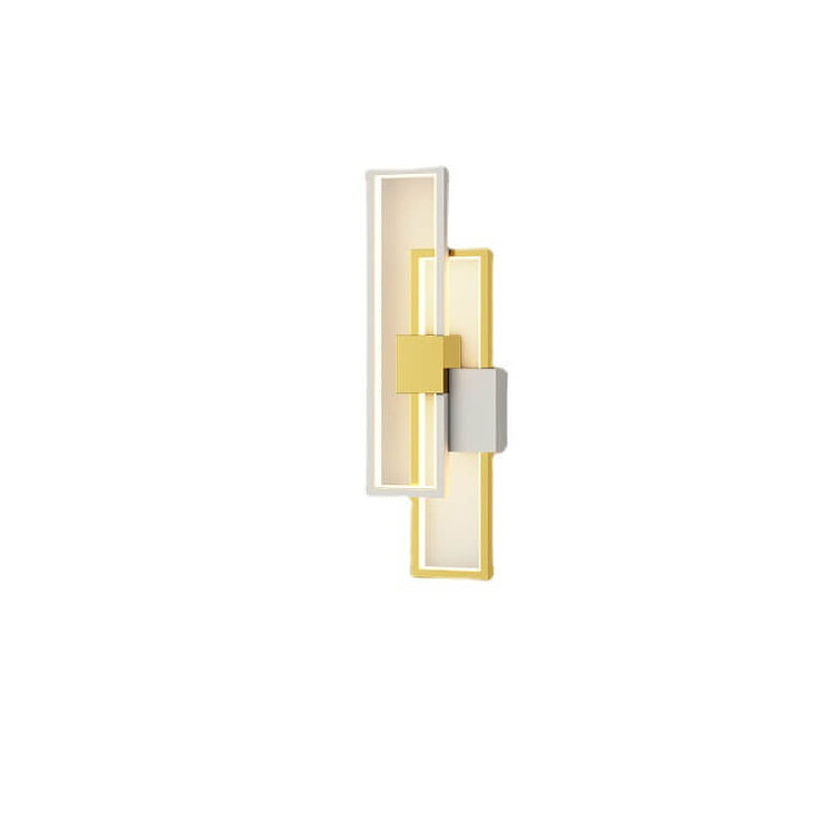 Avelena | Minimalistische Kreative Quadratische Rahmen Eisen Silikon LED Wandlampe
