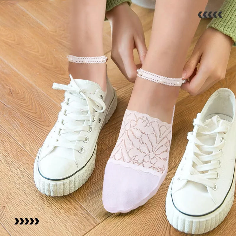 Avelena | Perlen Spitze Socken