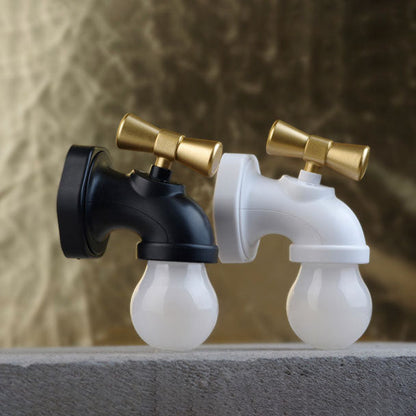 Avelena | Moderne kreative Wasserhahn ABS PC USB LED Nachtlicht Wandleuchte Lampe