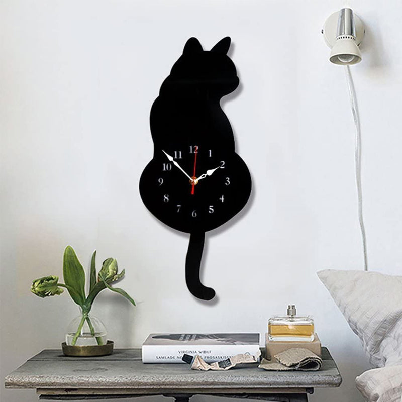 Avelena | Katze Wentzende Halbwand Uhr