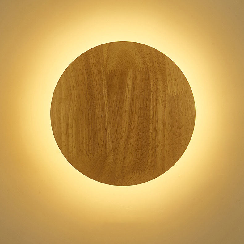 Avelena | Moderne Minimalistische Runde Irreguläre Oval Holz LED Wandleuchte Lampe Für Wohnzimmer