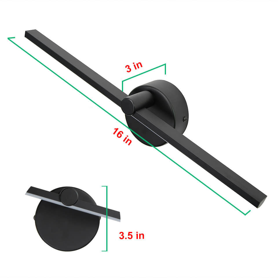 Avelena | Nordic Minimalist Aluminium Lange Bar Schalter LED Spiegel Wandleuchte Lampe