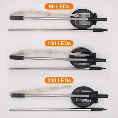Avelena | 4 Stück Solar Feuerwerk Gartenlampen - Wetterfeste LED Dekorationsbeleuchtung, Solarenergie für Garten und Patio