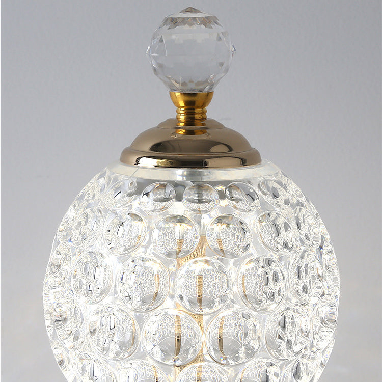 Avelena | Moderne kreative Ananas Metall Acryl USB LED Tischlampe für Schlafzimmer