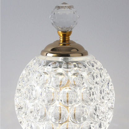 Avelena | Moderne kreative Ananas Metall Acryl USB LED Tischlampe für Schlafzimmer