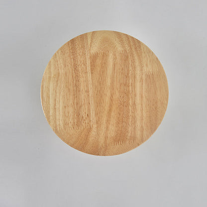 Avelena | Moderne Minimalistische Runde Irreguläre Oval Holz LED Wandleuchte Lampe Für Wohnzimmer