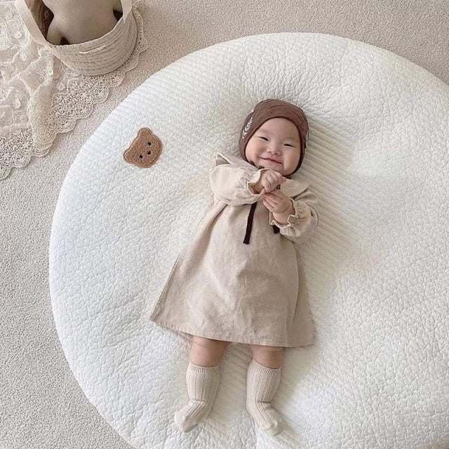 Avelena | Bären-Stickerei Baby Krabbelmatte