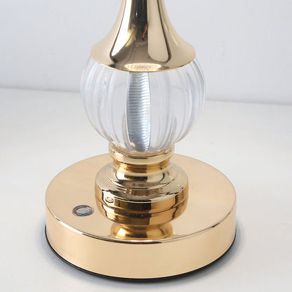 Avelena | Moderne kreative Ananas Metall Acryl USB LED Tischlampe für Schlafzimmer