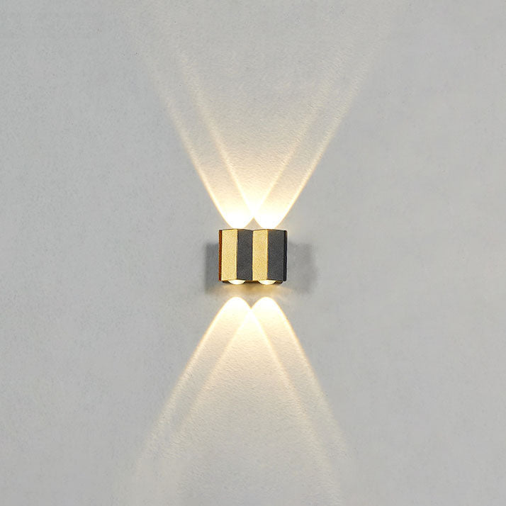 Avelena | Modernes Licht Luxus Golden Aluminium Outdoor wasserdichte Terrasse LED Wandleuchte Lampe