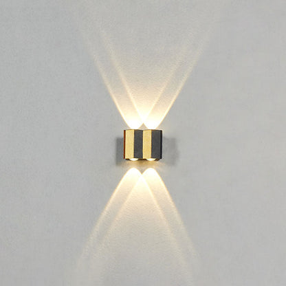 Avelena | Modernes Licht Luxus Golden Aluminium Outdoor wasserdichte Terrasse LED Wandleuchte Lampe