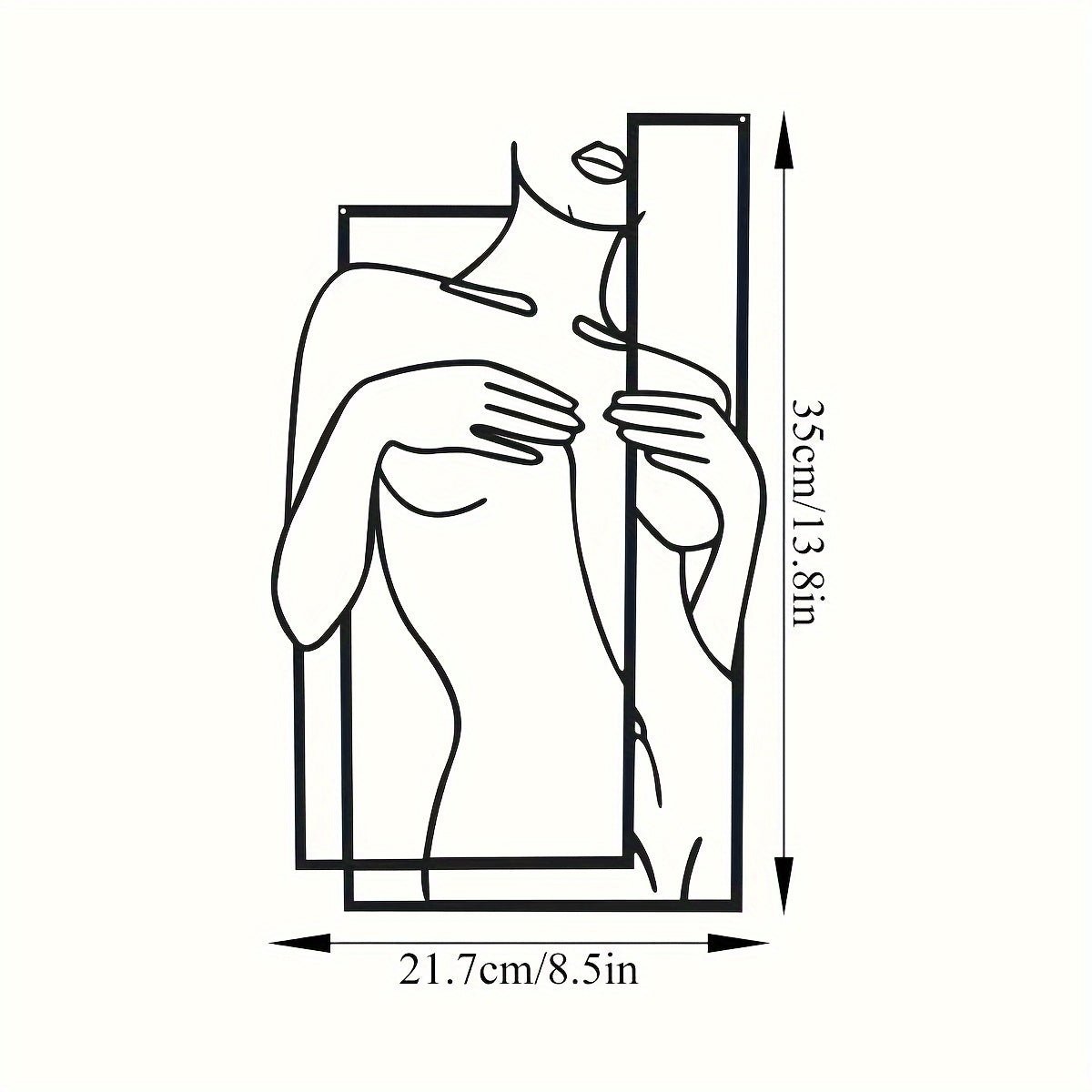 Avelena | LineaArt Metall Wanddekoration - Moderne Minimalistische Wandkunst für Schlafzimmer