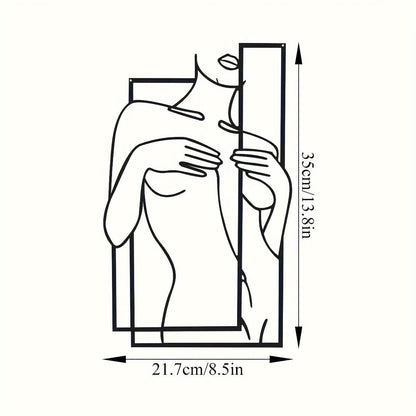 Avelena | LineaArt Metall Wanddekoration - Moderne Minimalistische Wandkunst für Schlafzimmer