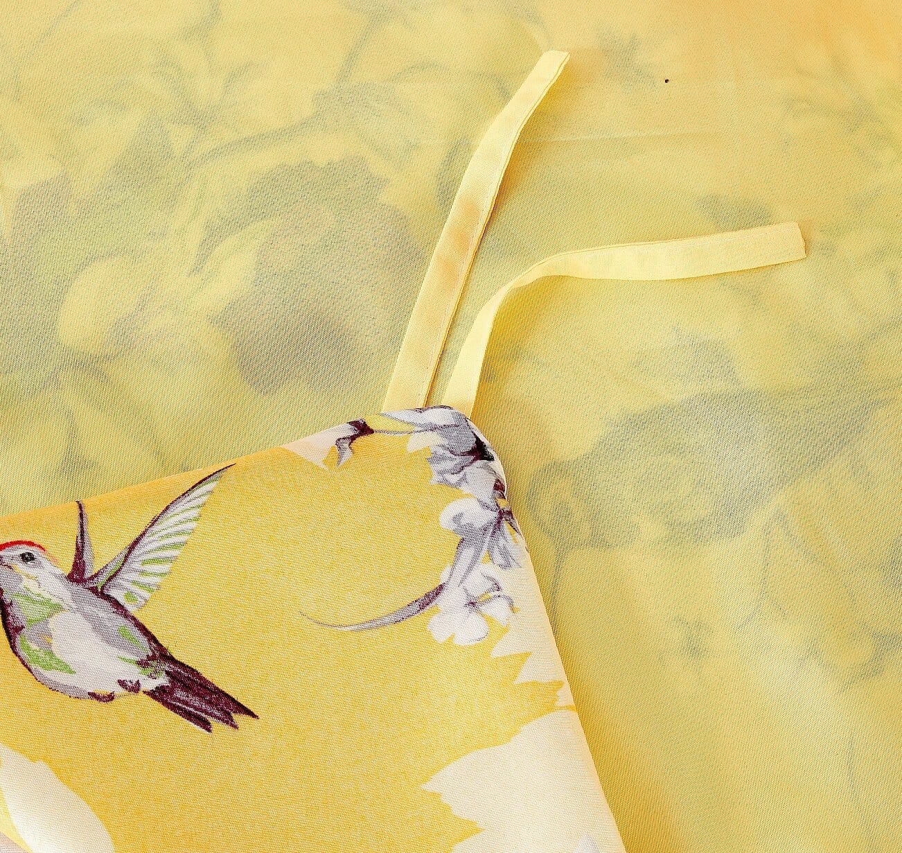 Avelena | Sonnenblume Gelb Kolibri Blumen Bettwäsche Set mit Kissenbezügen