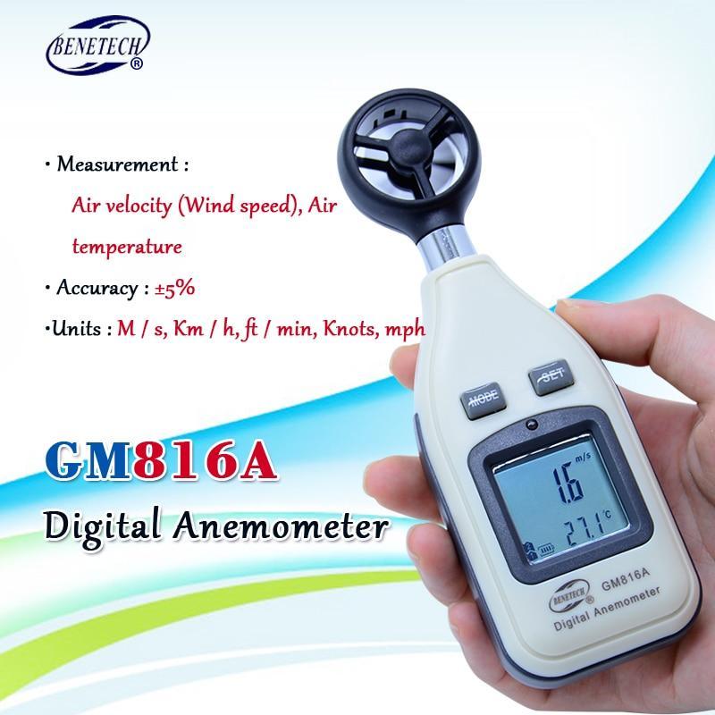 Avelena | Anemometer mit LCD-Hintergrundbeleuchtung Tragbares Windmessgerät